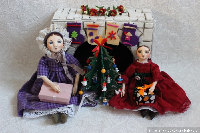 Новогодние радости — Авторские куклы в антикварном стиле: будуарные