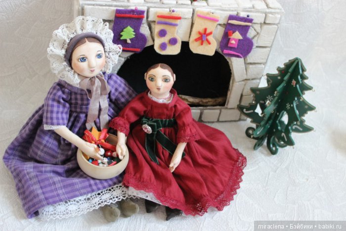 Новогодние радости — Авторские куклы в антикварном стиле: будуарные (фото 2)