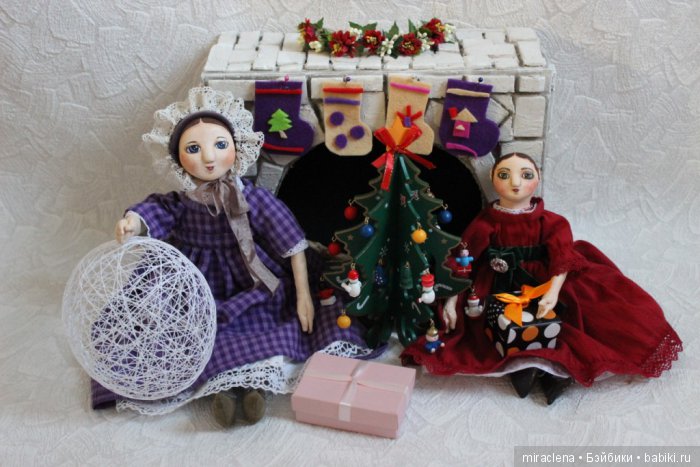 Новогодние радости — Авторские куклы в антикварном стиле: будуарные