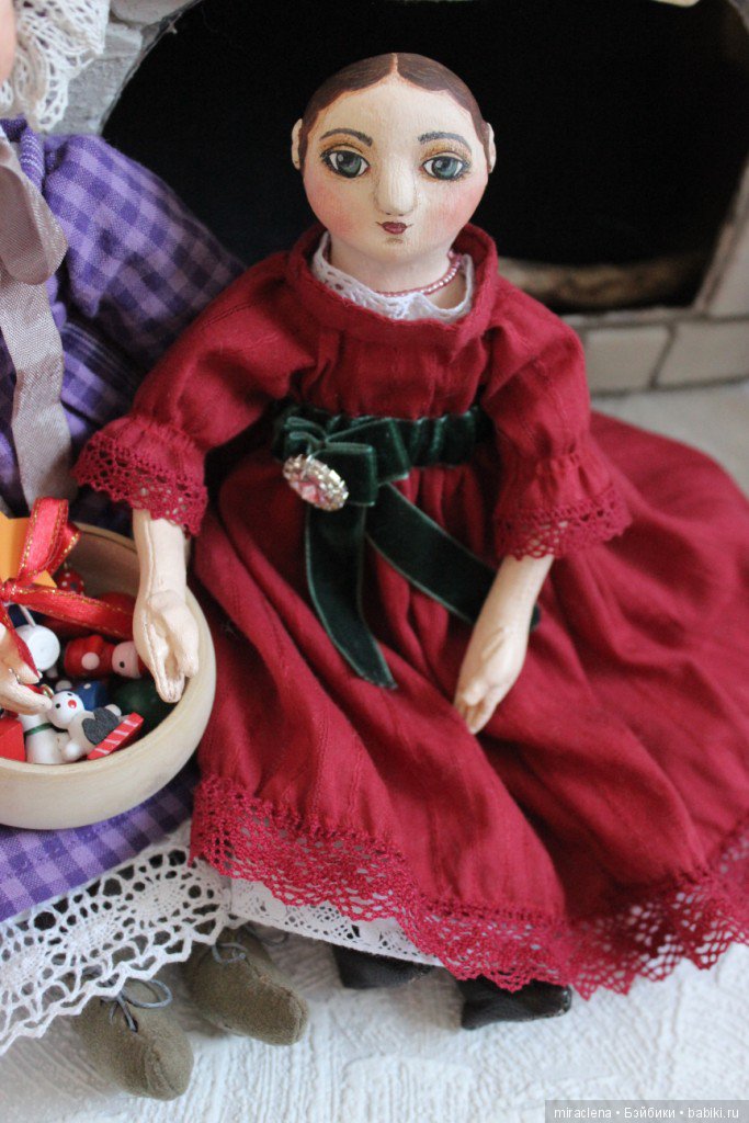 Новогодние радости — Авторские куклы в антикварном стиле: будуарные (фото 4)