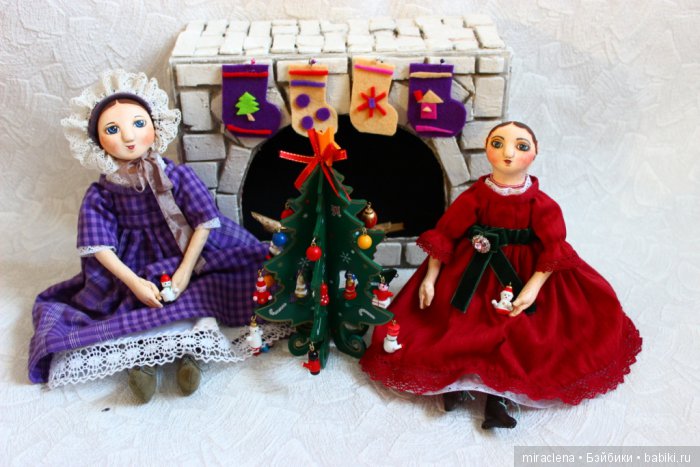 Новогодние радости — Авторские куклы в антикварном стиле: будуарные