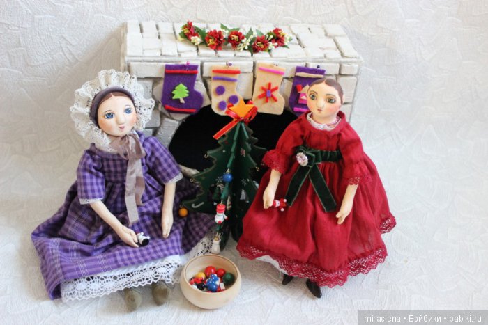 Новогодние радости — Авторские куклы в антикварном стиле: будуарные (фото 6)