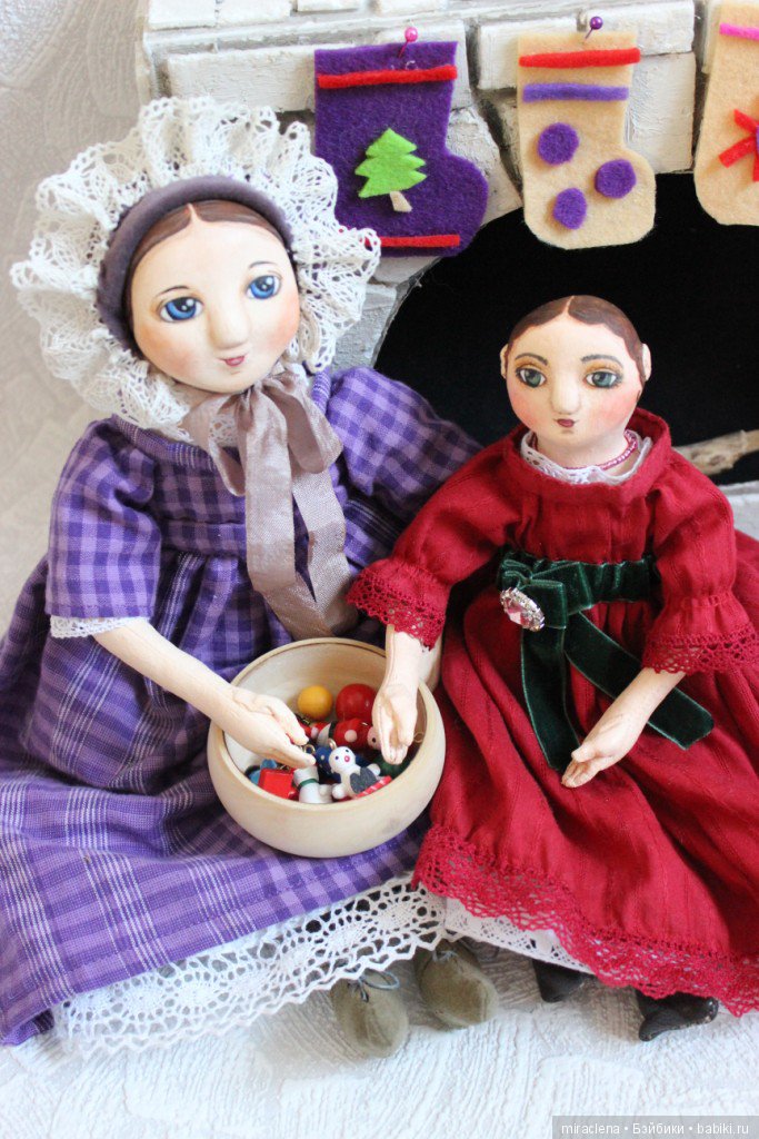 Новогодние радости — Авторские куклы в антикварном стиле: будуарные (фото 3)