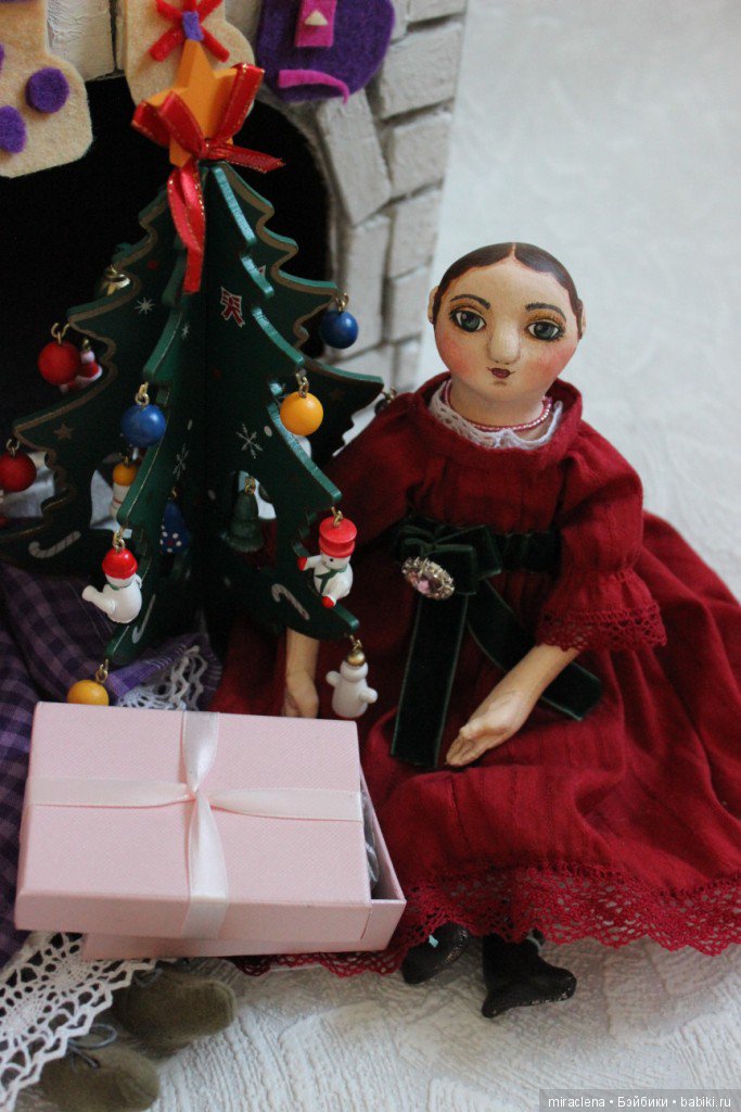 Новогодние радости — Авторские куклы в антикварном стиле: будуарные