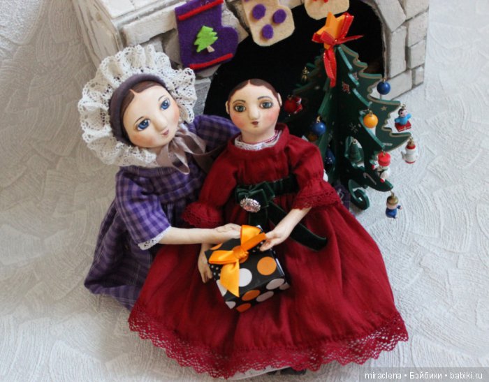 Новогодние радости — Авторские куклы в антикварном стиле: будуарные