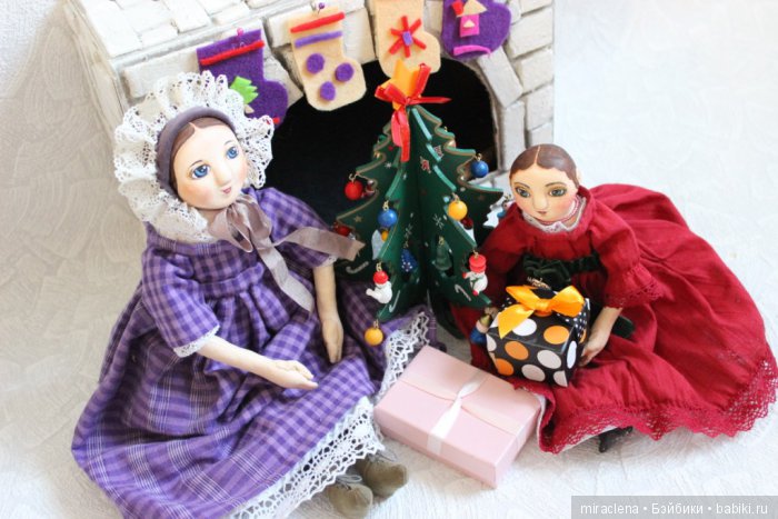 Новогодние радости — Авторские куклы в антикварном стиле: будуарные