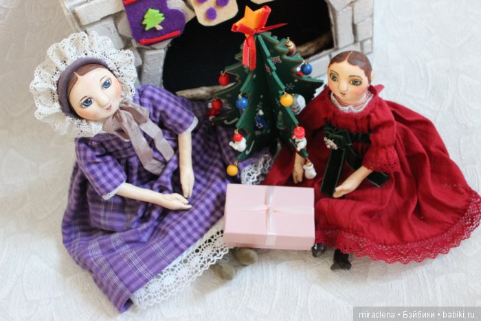 Новогодние радости — Авторские куклы в антикварном стиле: будуарные