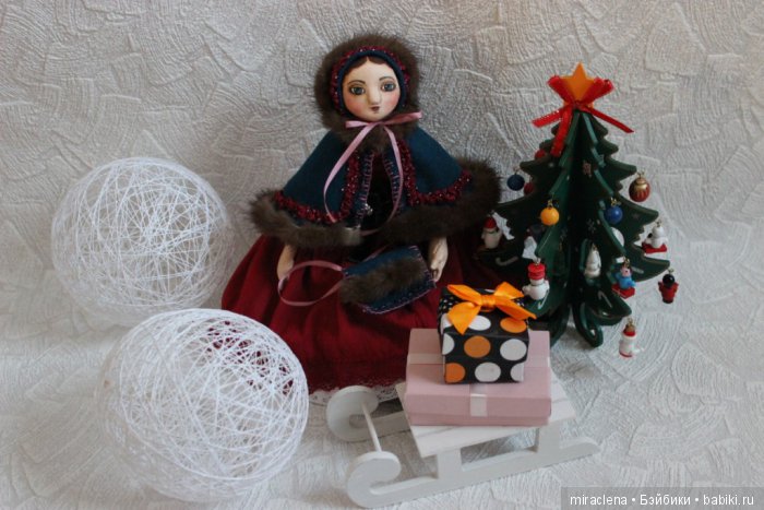 Новогодние радости — Авторские куклы в антикварном стиле: будуарные