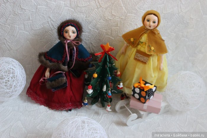 Новогодние радости — Авторские куклы в антикварном стиле: будуарные