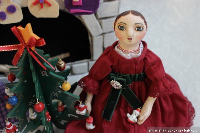Новогодние радости — Авторские куклы в антикварном стиле: будуарные (фото 8)