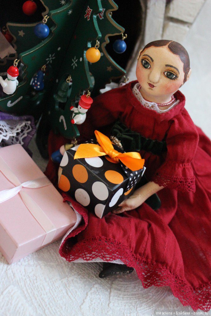 Новогодние радости — Авторские куклы в антикварном стиле: будуарные