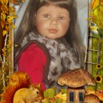 Новый наряд Мелани и фотосессия в красно-коричневых тонах