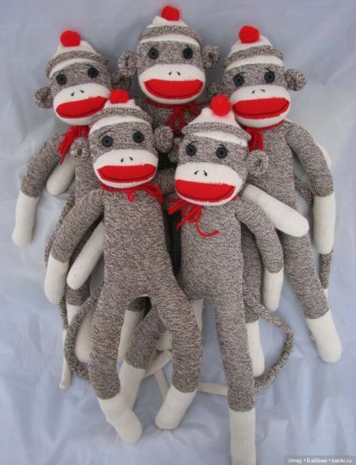Обезьянка Sock Monkey — Авторские украшения и аксессуары для кукол: фото (фото 4)