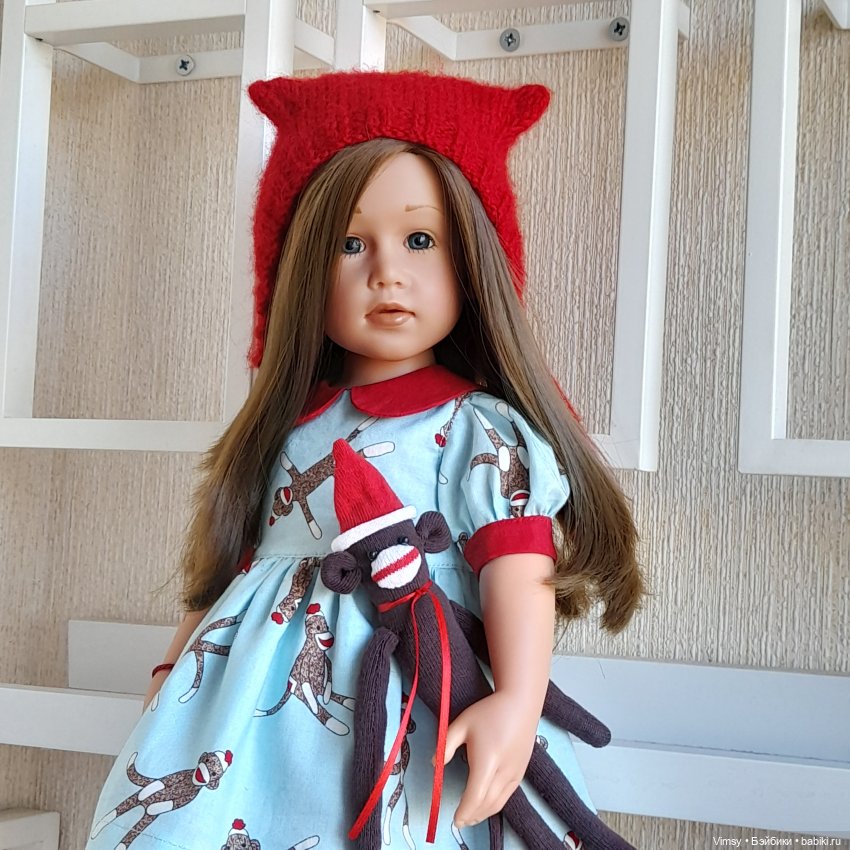 Обезьянка Sock Monkey — Авторские украшения и аксессуары для кукол: фото