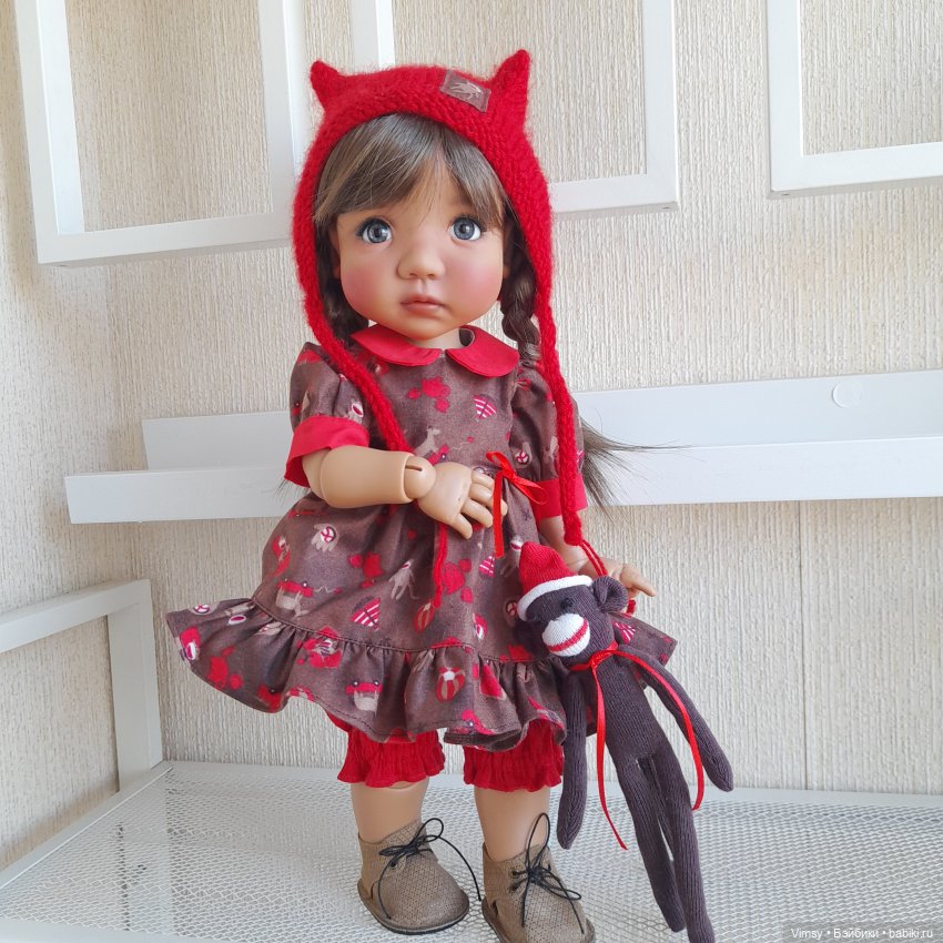 Обезьянка Sock Monkey — Авторские украшения и аксессуары для кукол: фото (фото 10)