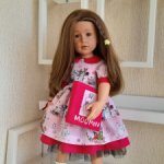 Платье с Муми Троллями и книжка для кукол Gotz