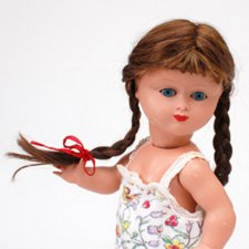 Французская винтажная кукла Bella
