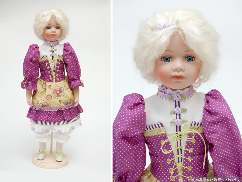 Переделка фарфоровой куклы или как многотиражку превратить в единственную и неповторимую (фото 5)