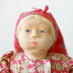 Кукла грелка на чайник из СССР. Советская кукла чайница.