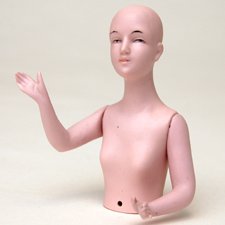 Half doll фарфоровая кукла половинка Германия