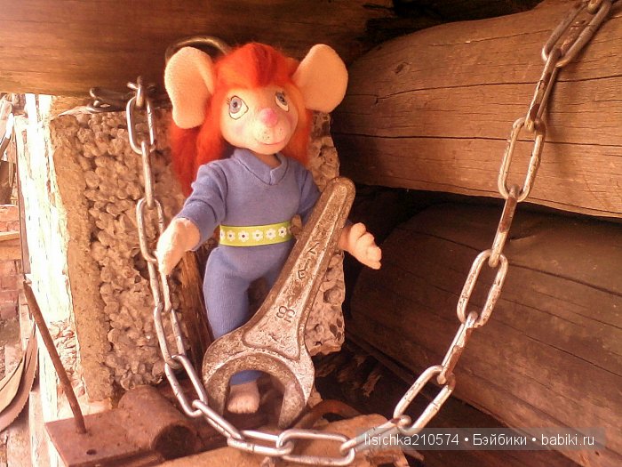 Гайка спешит на помощь! Авторская текстильная кукла из мультика "Чип и Дейл спешат на помощь" (фото 8)