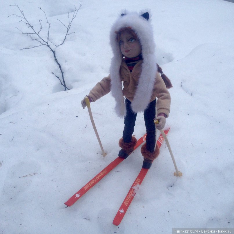 Лизок на лыжах покаталась | Бэйбики Лизок на лыжах покаталась