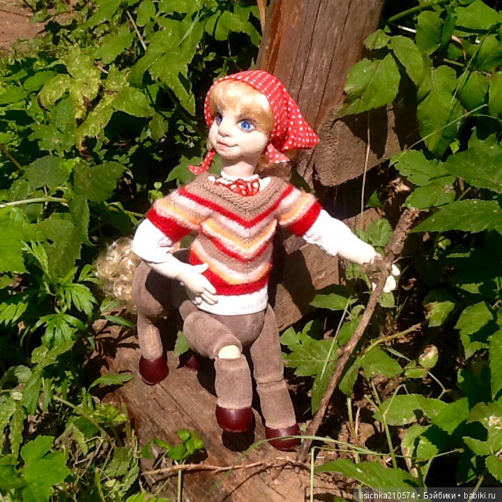 КЕНТАВРЁНОК Лидия. Необычная текстильно-шарнирная кукла (фото 6)