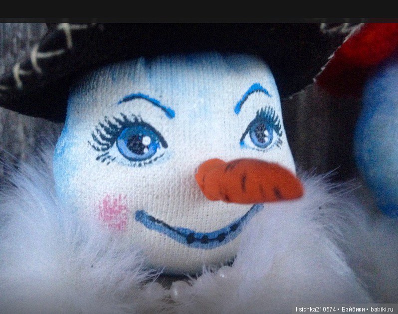 Снеговик — Текстильные игрушки и примитивы: кофейные