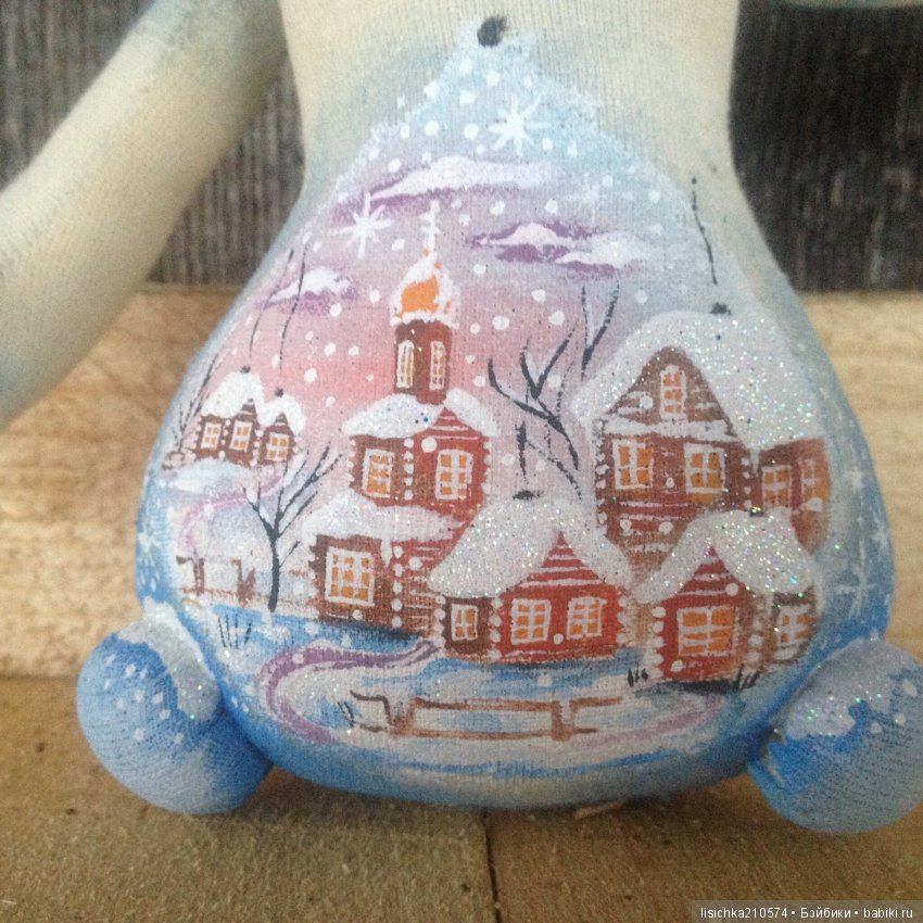 Снеговик — Текстильные игрушки и примитивы: кофейные