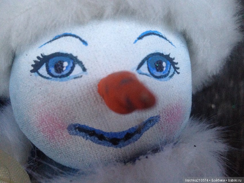 Снеговик — Текстильные игрушки и примитивы: кофейные