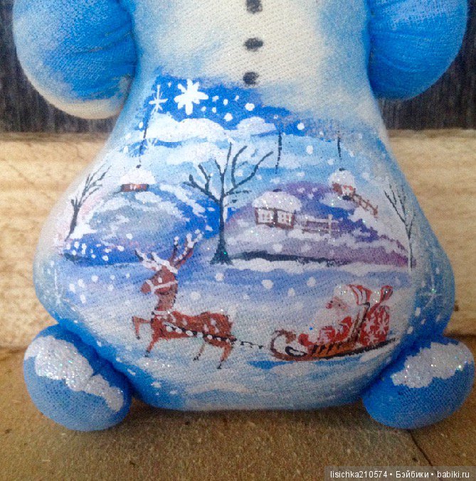 Снеговик — Текстильные игрушки и примитивы: кофейные