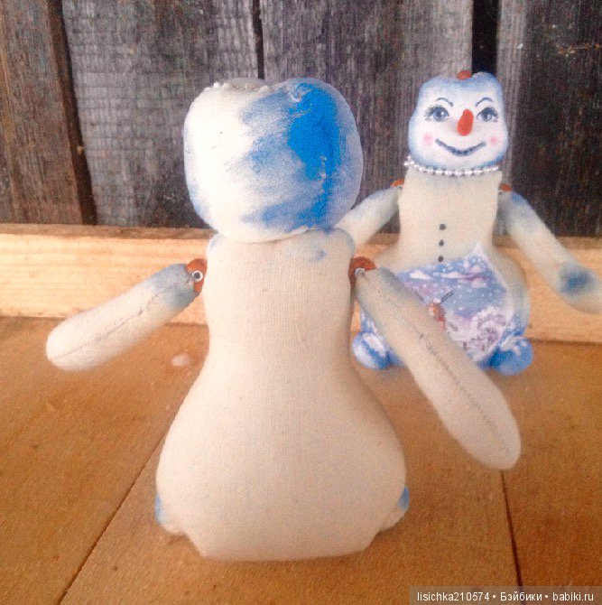 Снеговик — Текстильные игрушки и примитивы: кофейные
