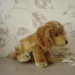 Старинная собачка такса Steiff.
