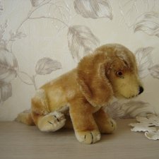Старинная собачка такса Steiff.