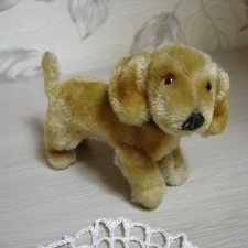 Старинная игрушка собачка такса Steiff