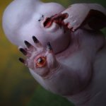 Детеныш рукоглаза в естественной среде, авторская кукла