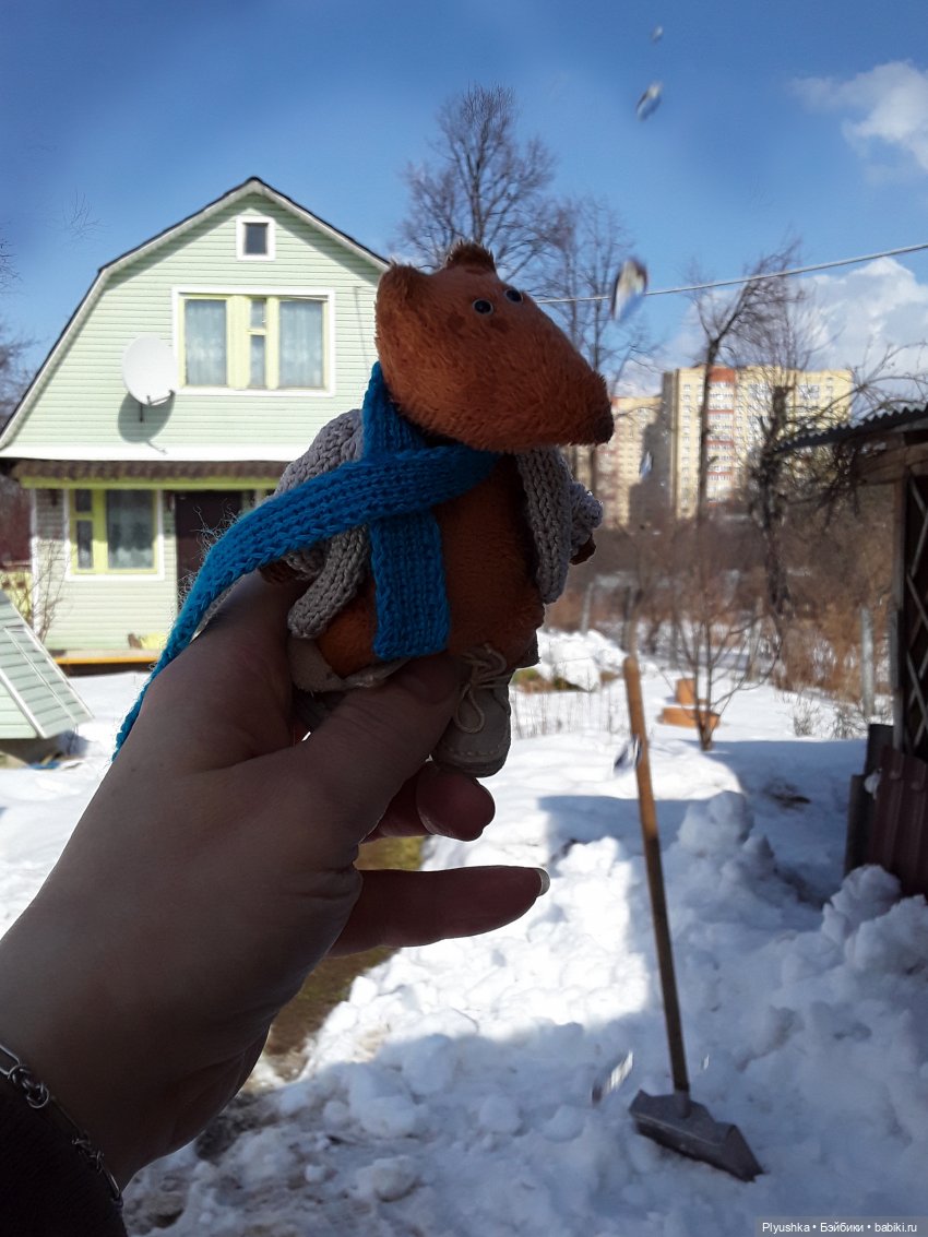 Весна на даче — Домашние фото авторских игрушек: Тедди (фото 9)