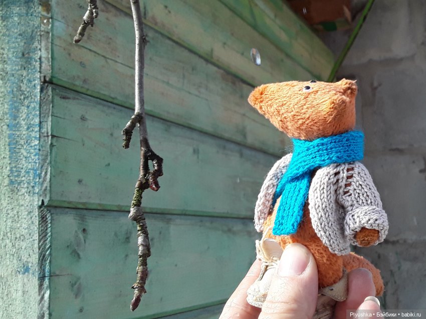 Весна на даче — Домашние фото авторских игрушек: Тедди