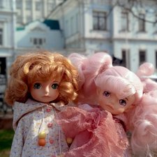 Лулу и Сакура. Прогулка. Чистые пруды.