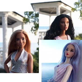 Красотки на море. Фотосессия у белой ротонды