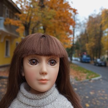 Камелия - идём гулять + новый знакомец 🍁🍂🍁