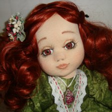 Текстильная коллекционная куколка Розочка