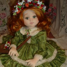 Маленькая Анжелика. Текстильная авторская кукла.
