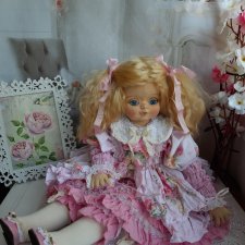 Текстильные куколки в стиле шебби