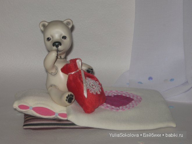 Медвежонок Мафка, шарнирная кукла Юлии Соколовой (фото 8)