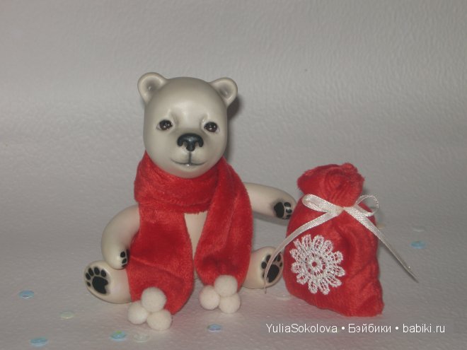 Медвежонок Мафка, шарнирная кукла Юлии Соколовой