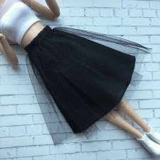 Черная юбка для Барби