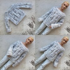 Светло-серый джемпер для Кена