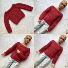 Вишневый джемпер для Кена