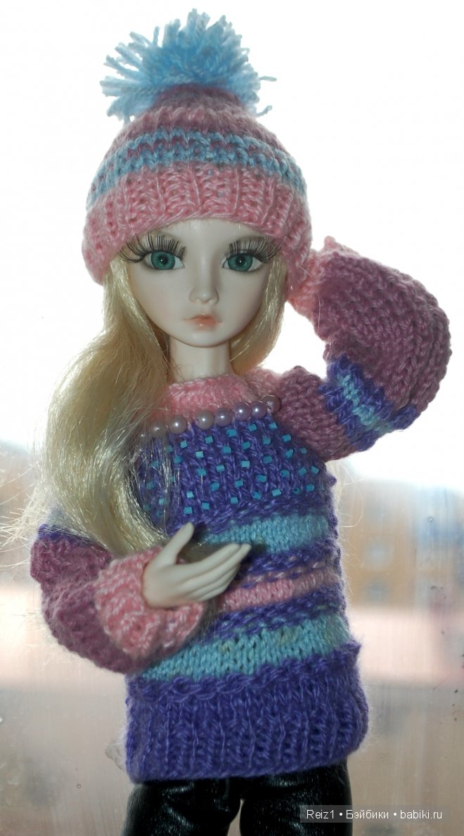 Первый раз взяла в руки спицы